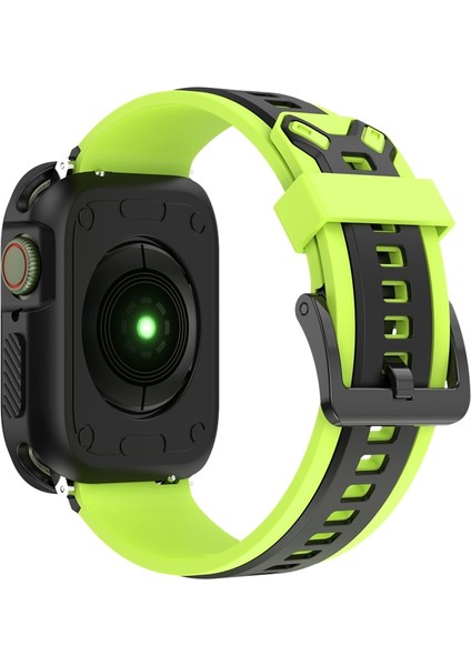 Apple Watch Uyumlu Series 7 Için Iki Renkli Tpu Kayış 45MM / 6&se&5&4 44MM / 3&2&1 42MM (Yurt Dışından)
