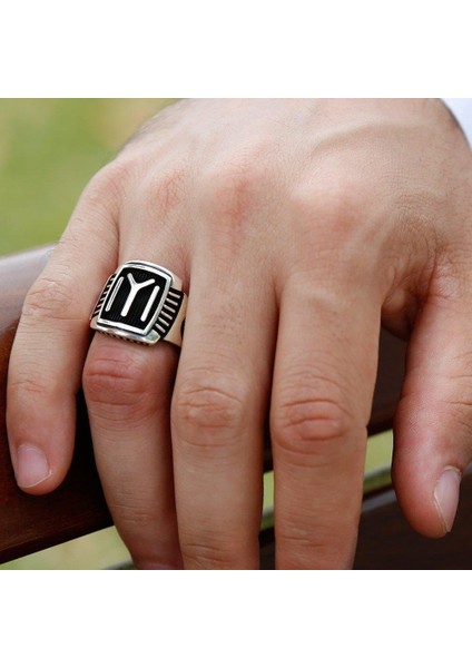 925 Ayar Gümüş Osmanlı Kayı Boyu Taşsız Erkek Yüzük modelleri