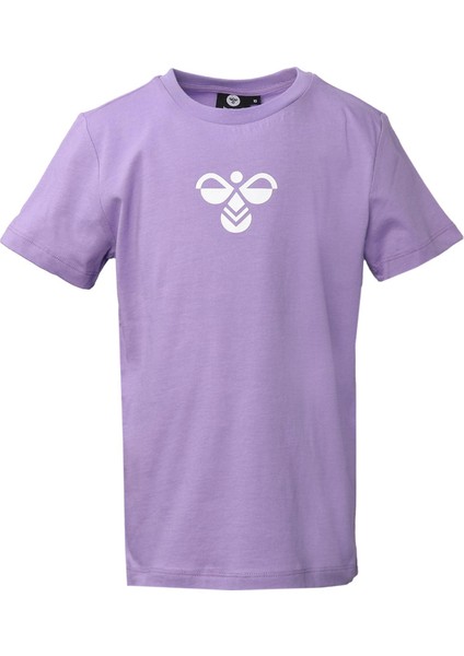 911298-2102 Bisiklet Yaka Regular Fit Baskılı Mor Kız Çocuk T-Shirt fiyatları