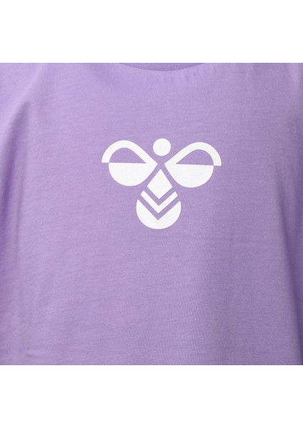 911298-2102 Bisiklet Yaka Regular Fit Baskılı Mor Kız Çocuk T-Shirt fırsatları