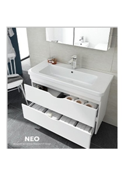 Neo 100 cm Lavabo Dolabı Beyaz