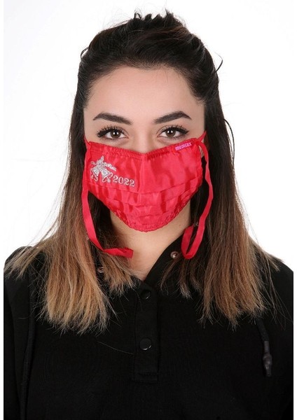Boyundan Askılı Yıkanabilir Baskılı Maske A-2b