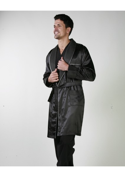 333 Saten Pijama Takım ve Robdöşambr 3lü Damat Çeyiz Set
