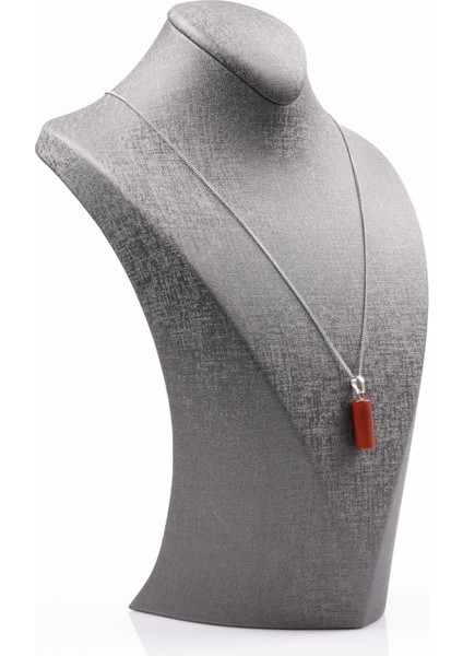 Red Jasper Doğal Taş Silindir Kesim Kolye fiyatları