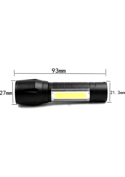 Mini Çok Güçlü Şarjlı El Feneri (Xpe-Cob LED ) Watton WT-030