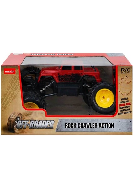 Rastar 1:18 Rock Crawler Uzaktan Kumandalı Aksiyon Aracı 07544 Kırmızı