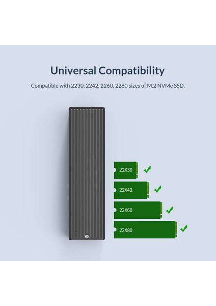 Type C Çıkışlı Taşınabilir M.2 Nvme SSD Kutusu Siyah M2PV-C3