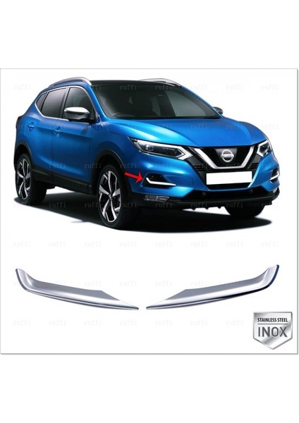 Fams Otomotiv  Nissan Qashqai J11 Krom Sis Çerçevesi 2 Parça 2017> Paslanmaz Çelik