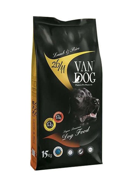 Vandog Kuzu Etli Pirinçli Yetişkin Köpek Maması 15 kg