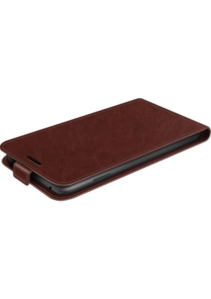 puluz Oneplus 9R R64 Dikey Flip Deri Kılıf Için Kahverengi (Yurt Dışından)