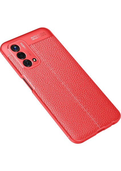 puluz Oneplus Nord N200 5G Litchi Doku Tpu Kılıf Için Kırmızı (Yurt Dışından)