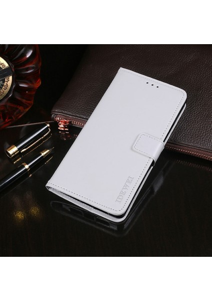 Oneplus 9rt 5g Için Idewei Deri Telefon Kılıfı Beyaz (Yurt Dışından)