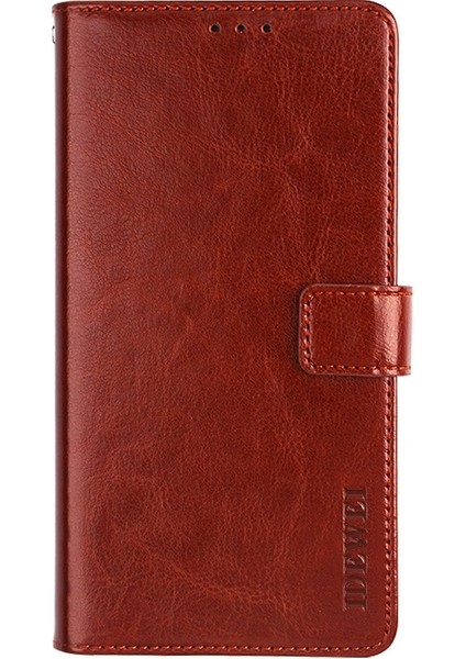 Oneplus Nord N100 Için Crazy Horse Doku Pu Kılıf Kahverengi (Yurt Dışından)
