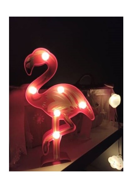 Dekoratif 3D LED Flamingo 22 cm fiyatları