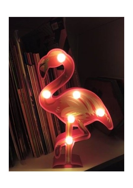 Dekoratif 3D LED Flamingo 22 cm modelleri