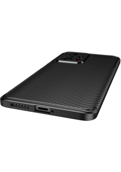 Mi 11T Pro 5g Karbon Desenli Kılıf Yıpranmaz Darbe Emici Parmak Izi Bırakmaz Zırhlı Kapak Lacivert