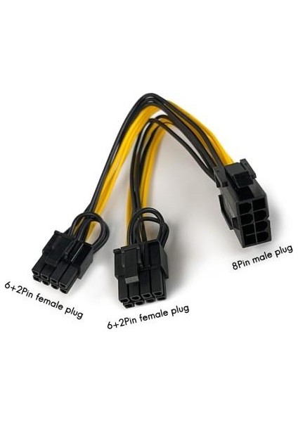 PrimeX Plus PX-4302-8 8 Pin To 2x8 Pin Psu Ekran Kartı Güç Çevirici Kablo