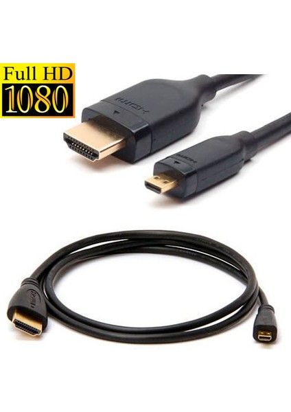 PrimeX Plus PX-1121-10 Micro HDMI To HDMI 1080P Full HD Kablo 10 mt