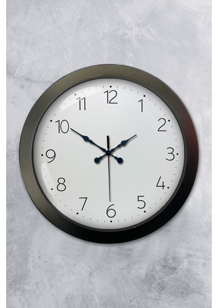 36 cm Siyah Metal Klasik Duvar Saati