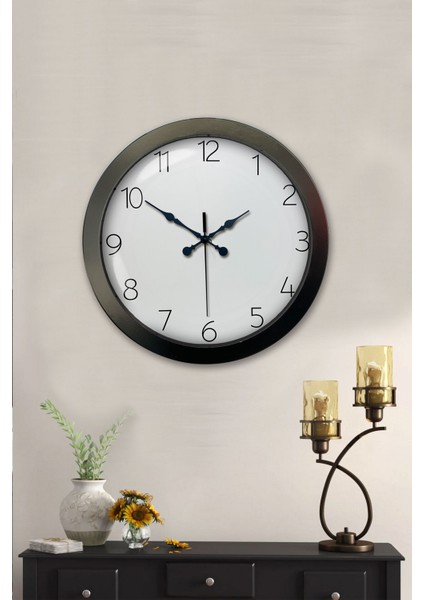 36 cm Siyah Metal Klasik Duvar Saati fiyatları