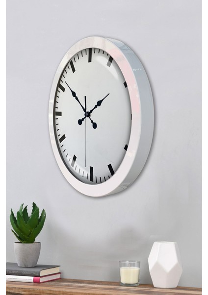 36 cm Beyaz Metal Sayısız Duvar Saati modelleri