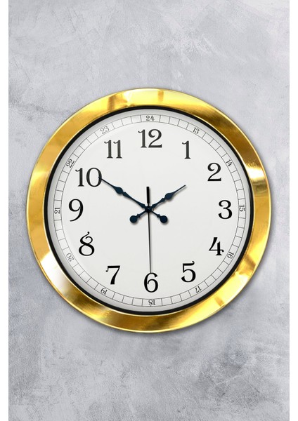 36 cm Gold Metal Klasik Duvar Saati