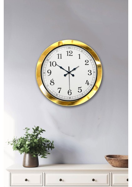 36 cm Gold Metal Klasik Duvar Saati fiyatları