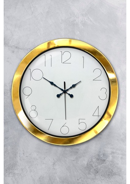 36 cm Gold Metal Modern Duvar Saati