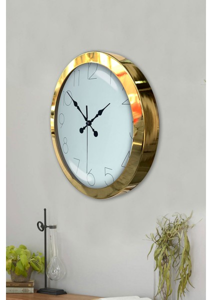 36 cm Gold Metal Modern Duvar Saati modelleri