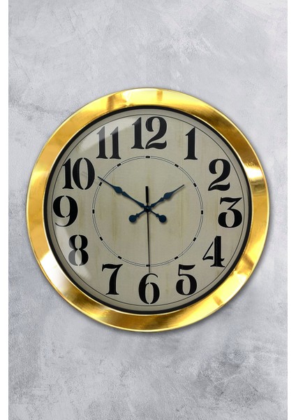 36 cm Gold Metal Retro Duvar Saati