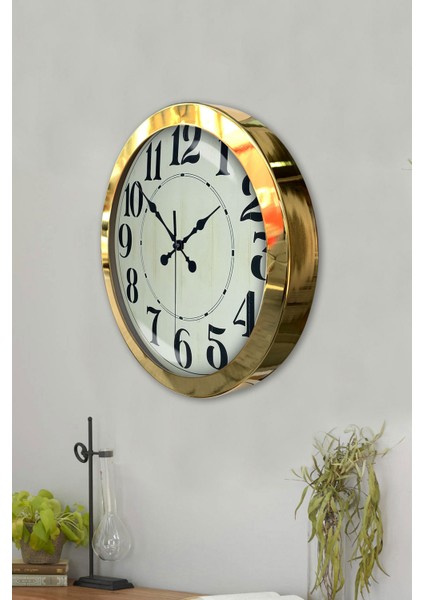 36 cm Gold Metal Retro Duvar Saati modelleri