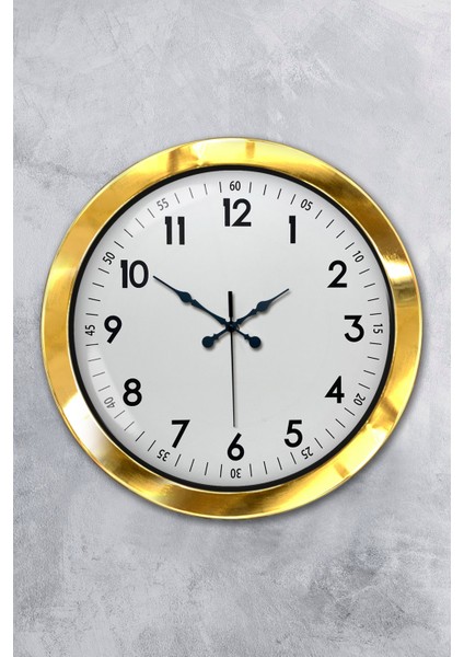 36 cm Gold Metal Klasik Duvar Saati