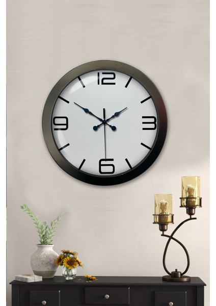 36 cm Siyah Metal Klasik Duvar Saati fiyatları