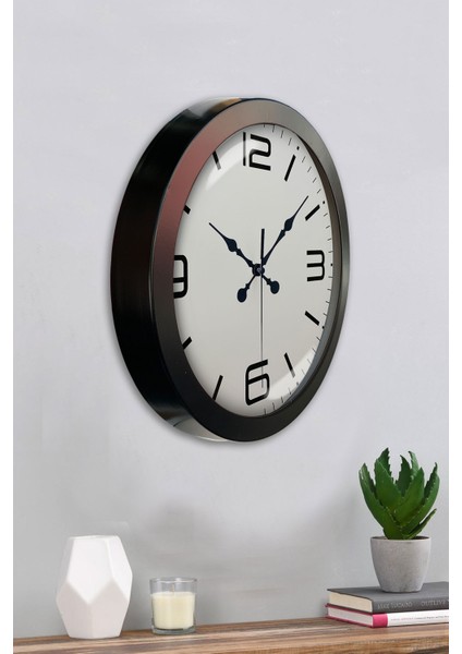 36 cm Siyah Metal Klasik Duvar Saati fırsatları