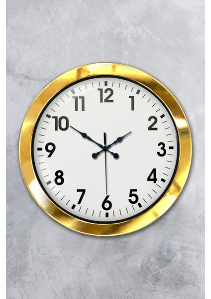 36 cm Gold Metal Klasik Duvar Saati