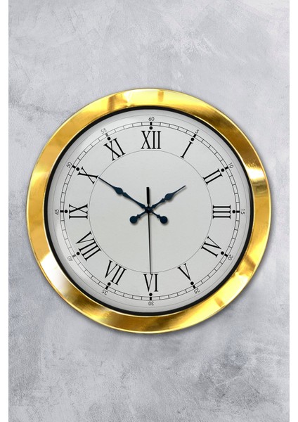36 cm Gold Metal Retro Duvar Saati