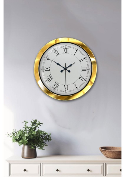 36 cm Gold Metal Retro Duvar Saati fiyatları