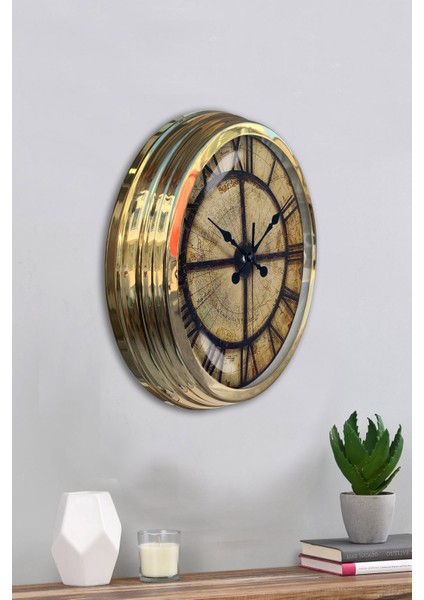 40 cm Gold Metal Antique Duvar Saati fırsatları