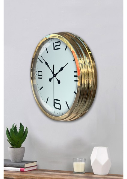40 cm Gold Metal Klasik Duvar Saati modelleri