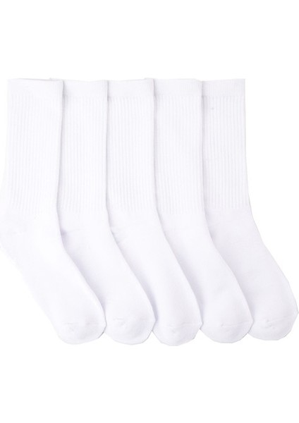 Beyaz Düz Atletik Çorap 5'li Paket fiyatları