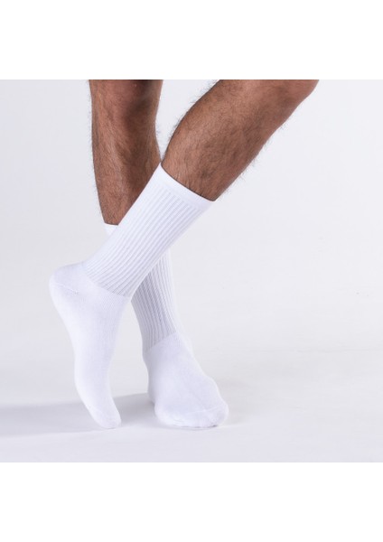 Beyaz Düz Atletik Çorap 5'li Paket modelleri