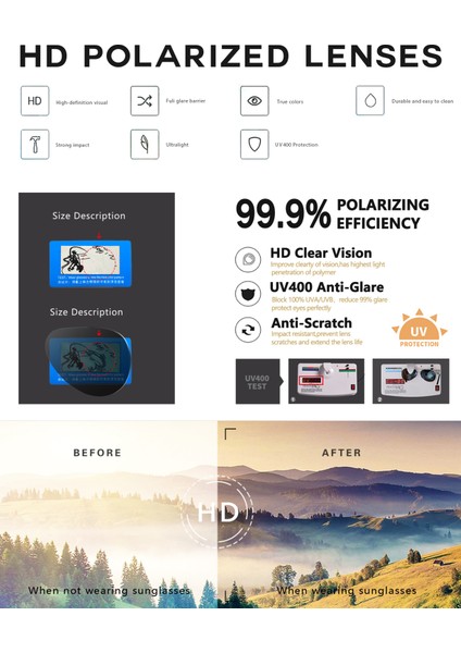 Aviator Erkek Güneş Gözlüğü - Polarize UV400 Lens (Yurt Dışından) indirimleri