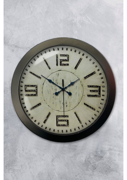 36 cm Siyah Metal Retro Duvar Saati