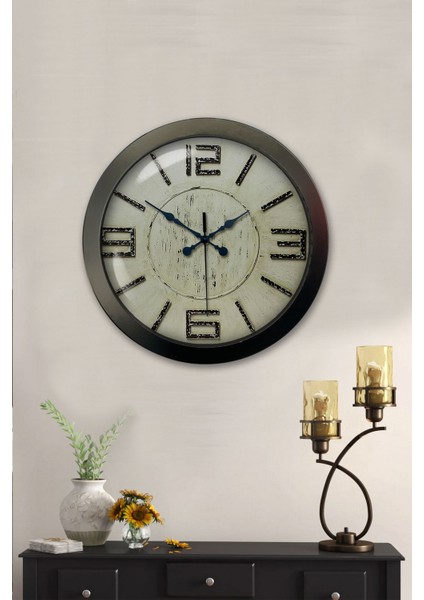 36 cm Siyah Metal Retro Duvar Saati fiyatları