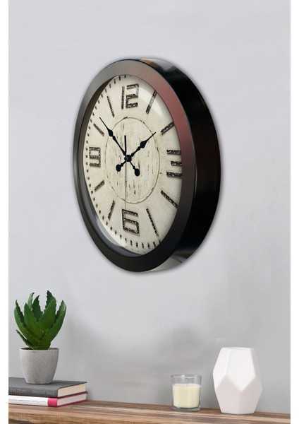 36 cm Siyah Metal Retro Duvar Saati modelleri