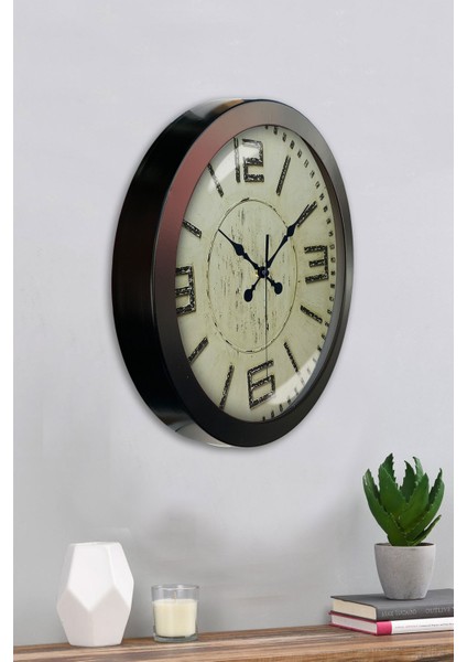 36 cm Siyah Metal Retro Duvar Saati fırsatları