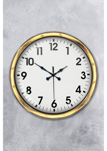 40 cm Gold Metal Klasik Duvar Saati