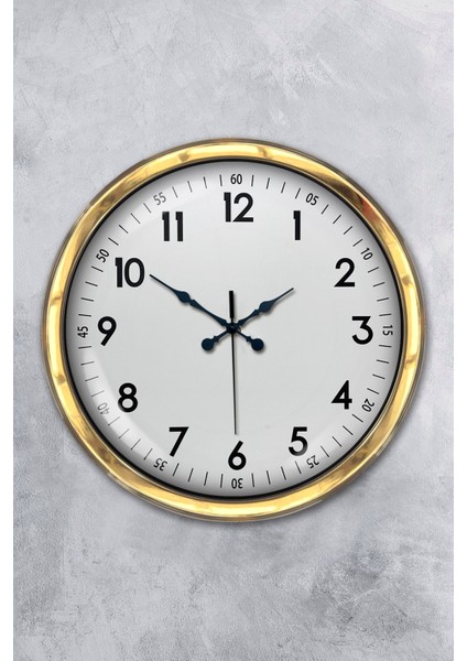 40 cm Gold Metal Klasik Duvar Saati