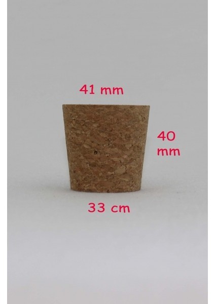 Cam Süt Şişesi Için Mantar Tıpası 41 x 33 x 40 mm 1 Adet
