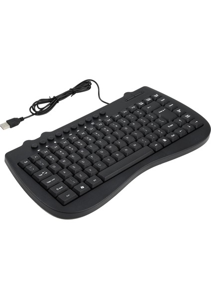 KB-301B Mini Kablolu Klavye, Ingilizce Sürüm Siyah (Yurt Dışından)